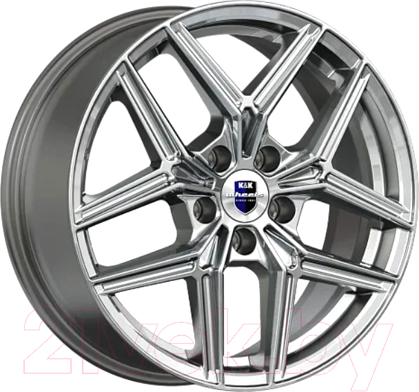 Литой диск K&K Юнион 17x7" 5x114.3мм DIA 67.1мм ET 50мм Дарк платинум