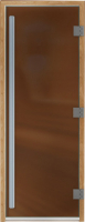 Стеклянная дверь для бани/сауны Doorwood Престиж 70x190 (бронза матовая) - 
