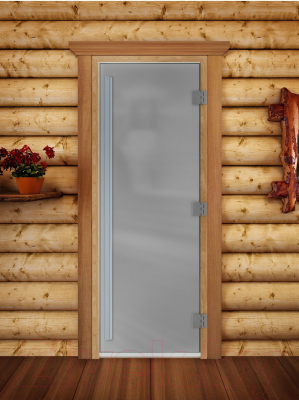 Стеклянная дверь для бани/сауны Doorwood Престиж 70x180 (сатин)