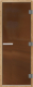 Стеклянная дверь для бани/сауны Doorwood Престиж Лайт 70x190 (бронза матовая, горизонтальная ручка) - 