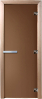 Стеклянная дверь для бани/сауны Doorwood 70x170 (бронза матовое) - 