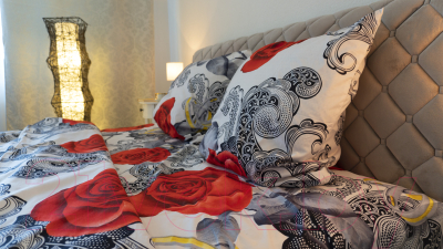 Комплект постельного белья Changyi Baiyi Textile Красные розы в серебре Евро