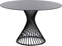 Обеденный стол Tetchair Bertoia металл/стекло (черный) - 