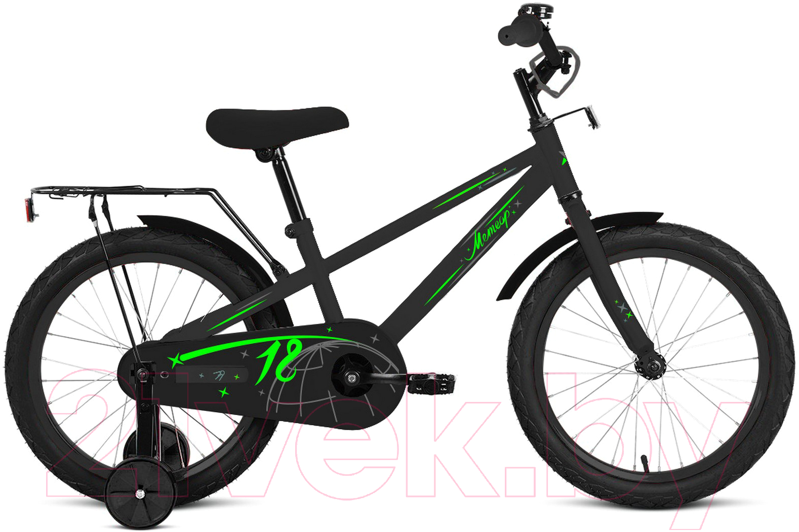 Детский велосипед с ручкой Forward Meteor 14 2023 / IB3FF1125XBKXXX