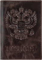 Обложка на паспорт Brauberg 3D герб / 238194 (темно-коричневый) - 