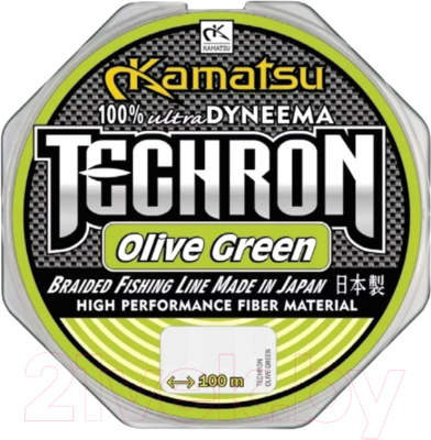 Леска плетеная KAMATSU Techron Olive Green 0.22мм 100м / 259100022