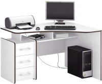 Письменный стол MFMaster Триан-5 правый (белый) - 