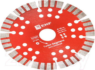 Отрезной диск алмазный EKF Turbo Segment dd-125ts