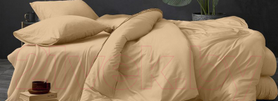 Комплект постельного белья LUXOR №13-1015 TPX евро-стандарт (слоновая кость, поплин)