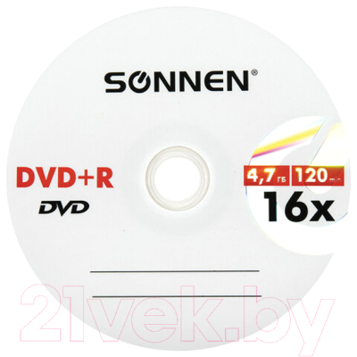 Набор дисков DVD-R Sonnen 4.7GB 16x (25шт)