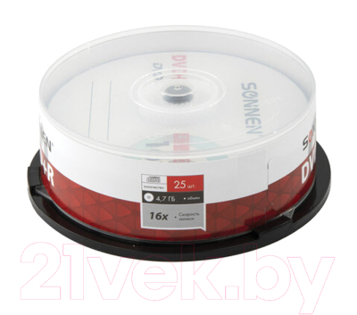 Набор дисков DVD-R Sonnen 4.7GB 16x (25шт)