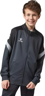 Олимпийка спортивная детская Kelme Children's Knitted Jacket / 8061WT3002-201 (р.150, темно-серый)