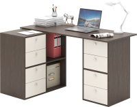 Письменный стол MFMaster Прайм-76 (венге/дуб молочный) - 