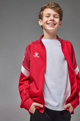 Олимпийка спортивная детская Kelme Children's Knitted Jacket / 8061WT3002-600 (р.150, красный)