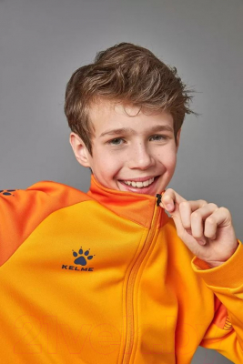 Олимпийка спортивная детская Kelme Children's Knitted Jacket / 8061WT3002-807 (р.130, оранжевый)