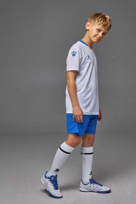 Футбольная форма Kelme Short-Sleeved Football Suit / 8251ZB3003-100 (р.130, белый/синий)
