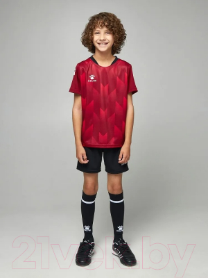 Футбольная форма Kelme Short-Sleeved Football Suit / 8251ZB3003-603 (р.150, красный/черный)