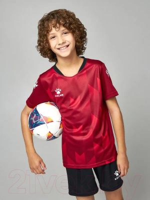 Футбольная форма Kelme Short-Sleeved Football Suit / 8251ZB3003-603 (р.160, красный/черный)