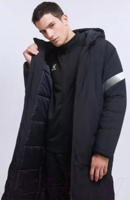 Куртка Kelme Hooded Long Jacket / 8161MF1003-000 (M, черный)