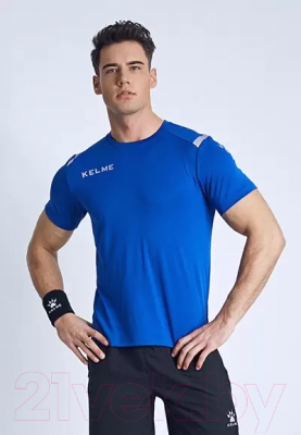 Футболка спортивная Kelme Men T-shirts / 3891544-400 (L, синий)