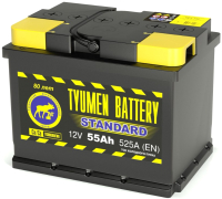 Автомобильный аккумулятор Tyumen Battery 525A / 6CT-55LR (55 А/ч) - 