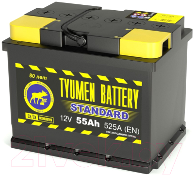 Автомобильный аккумулятор Tyumen Battery 525A / 6CT-55LR (55 А/ч)