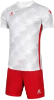 Футбольная форма Kelme Short Sleeve Football Set / 9151ZB1002-100 (XS, белый/красный) - 