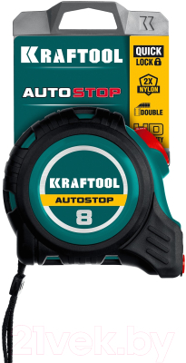 Рулетка Kraftool AutoStop 3412-8-25