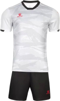 Футбольная форма Kelme Short Sleeve Football Suit / 8151ZB1003-100 (4XL, белый/черный) - 