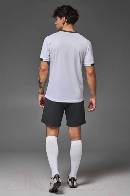 Футбольная форма Kelme Short Sleeve Football Suit / 8151ZB1003-100 (4XL, белый/черный)