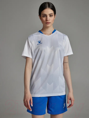 Футбольная форма Kelme Short-Sleeved Football Suit / 8251ZB1003-100 (3XL, белый/синий)