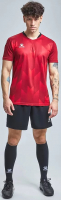 Футбольная форма Kelme Short-Sleeved Football Suit / 8251ZB1003-603 (2XL, красный/черный) - 