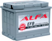 Автомобильный аккумулятор ALFA battery EFB R 620A (60 А/ч) - 