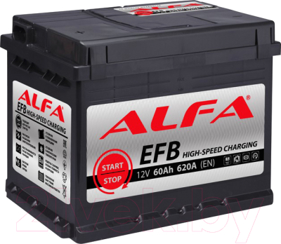 Автомобильный аккумулятор ALFA battery EFB R 620A (60 А/ч)