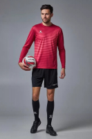 Футбольная форма Kelme Long-sleeved Football Suit / 8161ZB1001-691 (S, бордовый/черный) - 