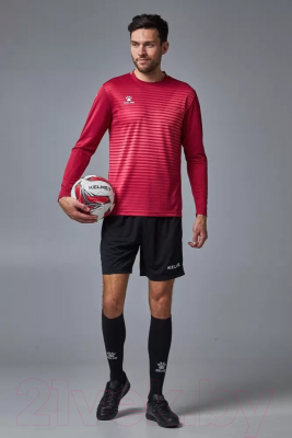 Футбольная форма Kelme Long-sleeved Football Suit / 8161ZB1001-691 (S, бордовый/черный)