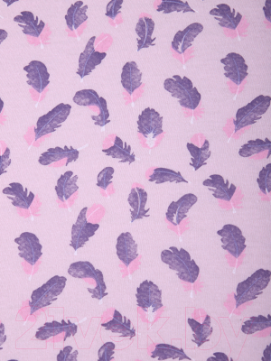 Простыня Luxsonia Трикотаж на резинке 180x200 / 3366 (перышки розовый)