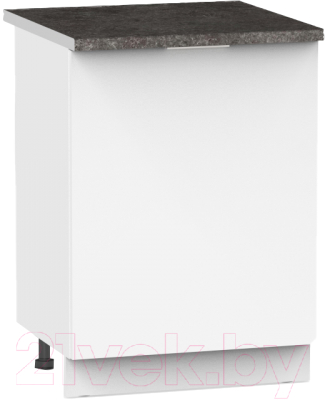 Шкаф-стол кухонный Интермебель Микс Топ ШСР 850-1-500 (белый премиум/сесамо)