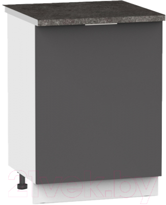 Шкаф-стол кухонный Интермебель Микс Топ ШСР 850-1-500 (графит серый/сесамо)
