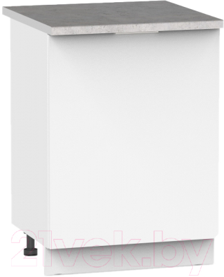 Шкаф под мойку Интермебель Микс Топ ШСРМ 850-2-600 (белый премиум/лунный камень)