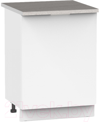 Шкаф под мойку Интермебель Микс Топ ШСРМ 850-2-600 (белый премиум/этна)