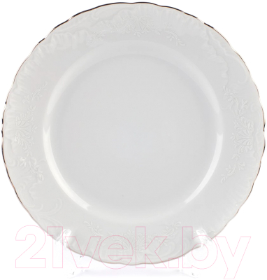 Тарелка закусочная (десертная) Cmielow i Chodziez Rococo Узор платина / 0030890-OMAZ2304-Рококо