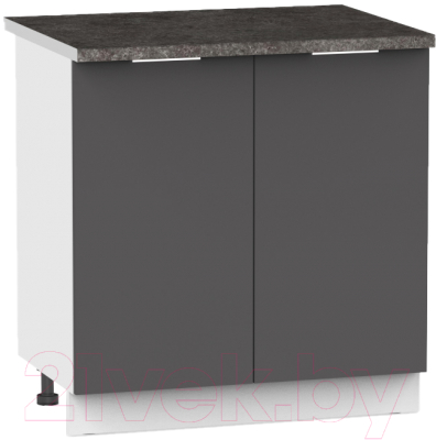 Шкаф-стол кухонный Интермебель Микс Топ ШСР 850-3-800 (графит серый/сесамо)