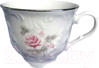 Чашка Cmielow i Chodziez Rococo OMDZ23-49 (бледная роза/линия платина)