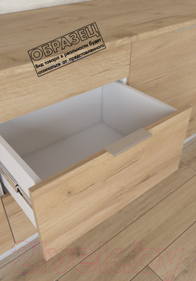 Шкаф-стол кухонный Интермебель Микс Топ ШСР 850-11-600 (белый премиум/лунный камень)