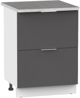 Шкаф-стол кухонный Интермебель Микс Топ ШСР 850-11-600 (графит серый/лунный камень) - 