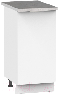 Шкаф-стол кухонный Интермебель Микс Топ ШСР 850-1-300 (белый премиум/лунный камень)