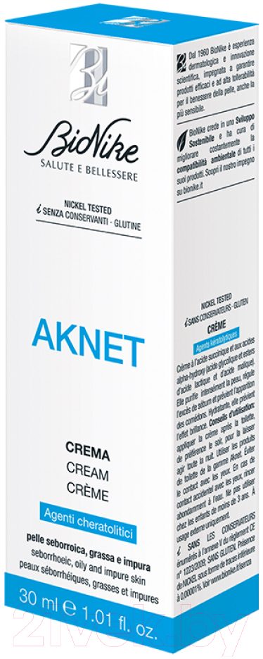 Крем для лица BioNike Aknet Cream Для жирной и проблемной кожи (30мл) — фото 2