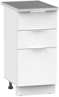 Шкаф-стол кухонный Интермебель Микс Топ ШСР 850-14-400 (белый премиум/лунный камень) - 