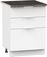 Шкаф-стол кухонный Интермебель Микс Топ ШСР 850-14-500 (белый премиум/сесамо) - 